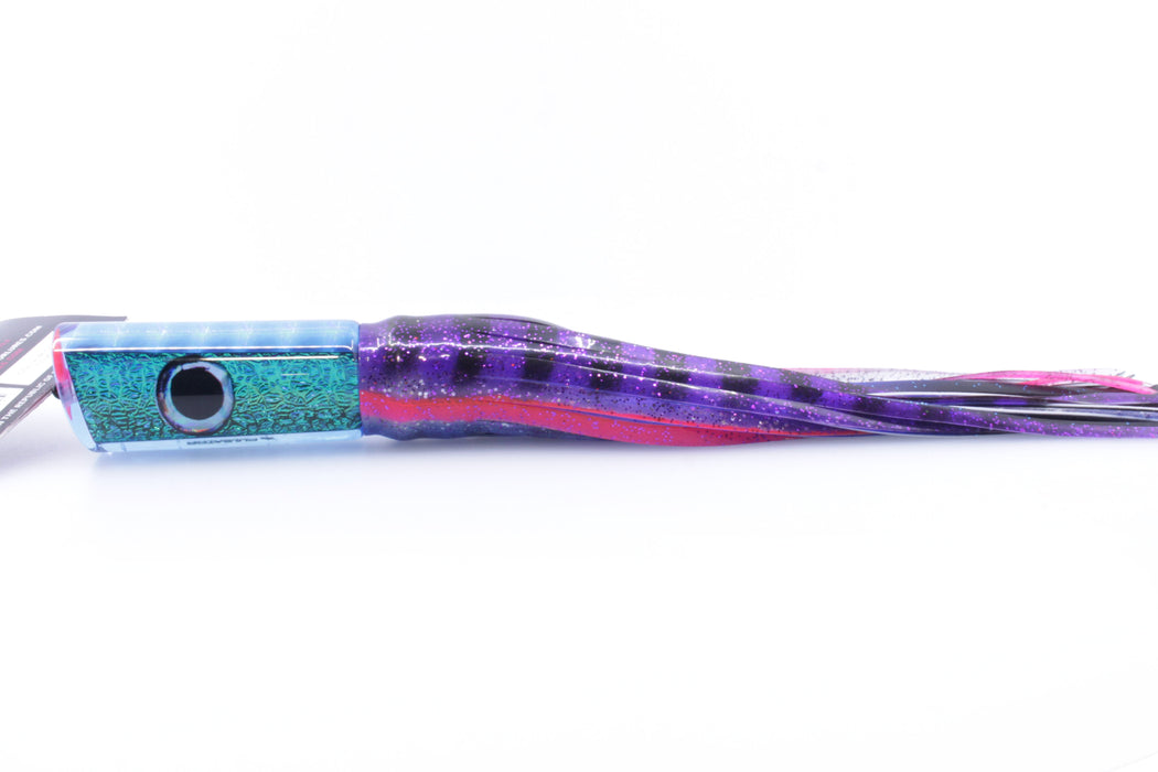 Pulsator Lures Blue-Green Dragon Skin Taxi Eyes Tube 14" 9oz Skirted Purple-Blue