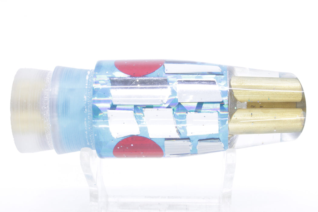 Tanigawa Lures Ice Blue Rainbow Cracked Glass 2-Hole Slant 9"+ 8oz