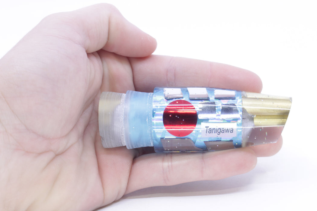 Tanigawa Lures Ice Blue Rainbow Cracked Glass 2-Hole Slant 9"+ 8oz