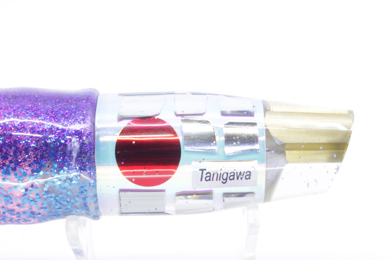 Tanigawa Lures Ice Rainbow Cracked Glass 2-Hole Slant 9"+ 11oz Skirted Purple-Blue/Pink