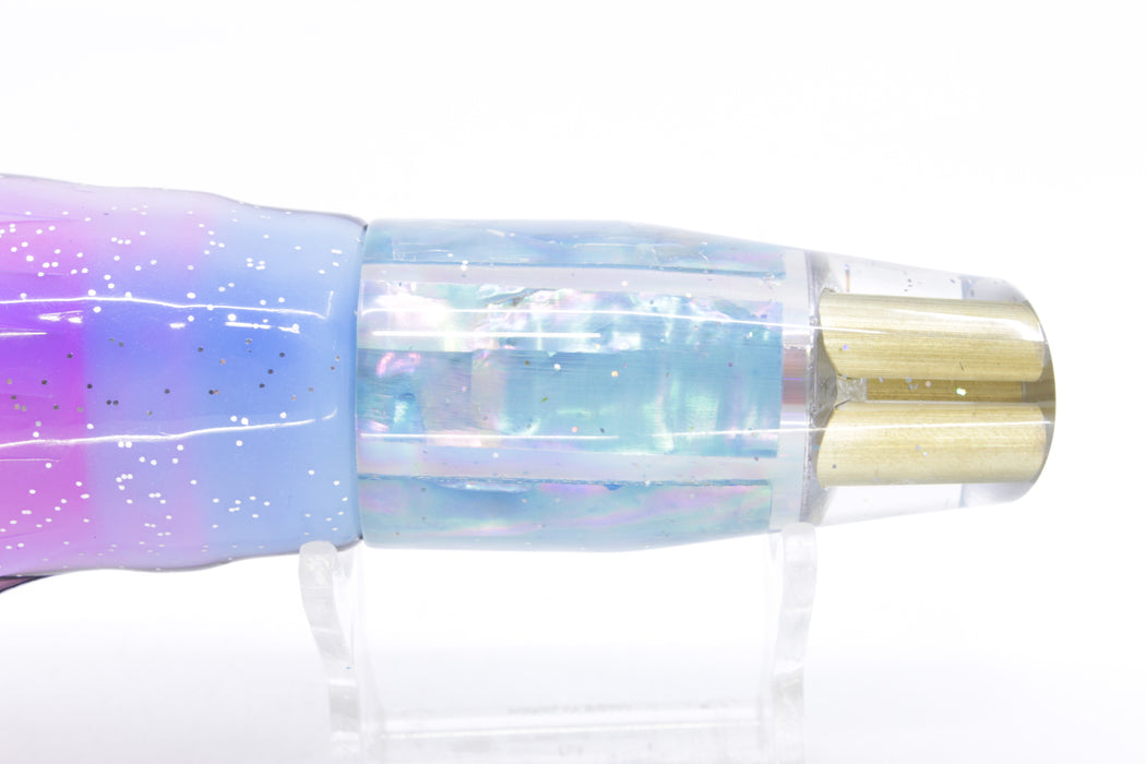 Tanigawa Lures Ice Blue MOP 2-Hole Slant 9"+ 11oz Skirted Gay Bob