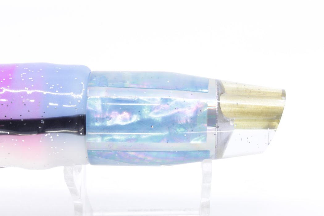 Tanigawa Lures Ice Blue MOP 2-Hole Slant 9"+ 11oz Skirted Gay Bob