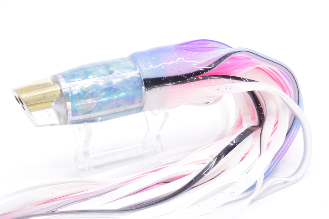 Tanigawa Lures Ice Blue MOP 2-Hole Slant 9"+ 11oz Skirted Gay Bob