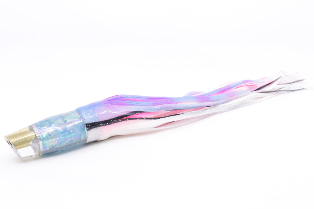 Tanigawa Lures Ice Blue MOP 2-Hole Slant 9"+ 11oz Skirted Gay Bob