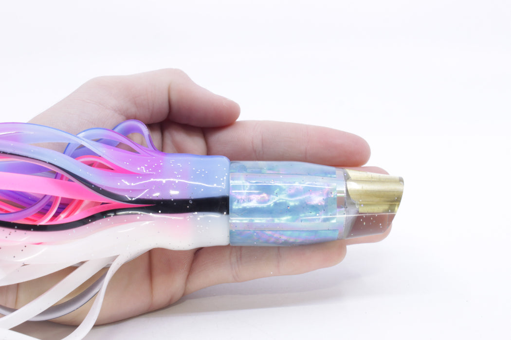 Tanigawa Lures Ice Blue MOP 2-Hole Slant 9"+ 11oz Skirted Gay Bob