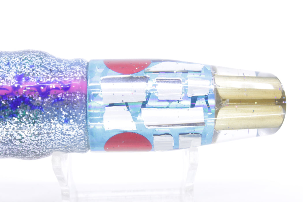 Tanigawa Lures Ice Blue Rainbow Cracked Glass 2-Hole Slant 9"+ 11oz Skirted