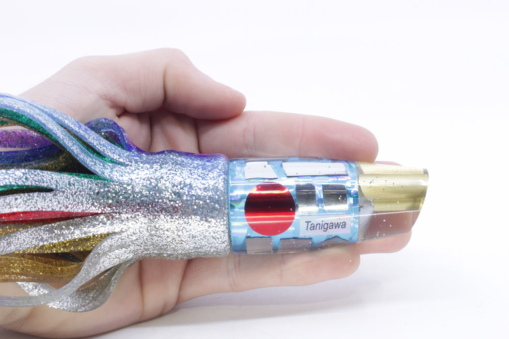 Tanigawa Lures Ice Blue Rainbow Cracked Glass 2-Hole Slant 9"+ 11oz Skirted