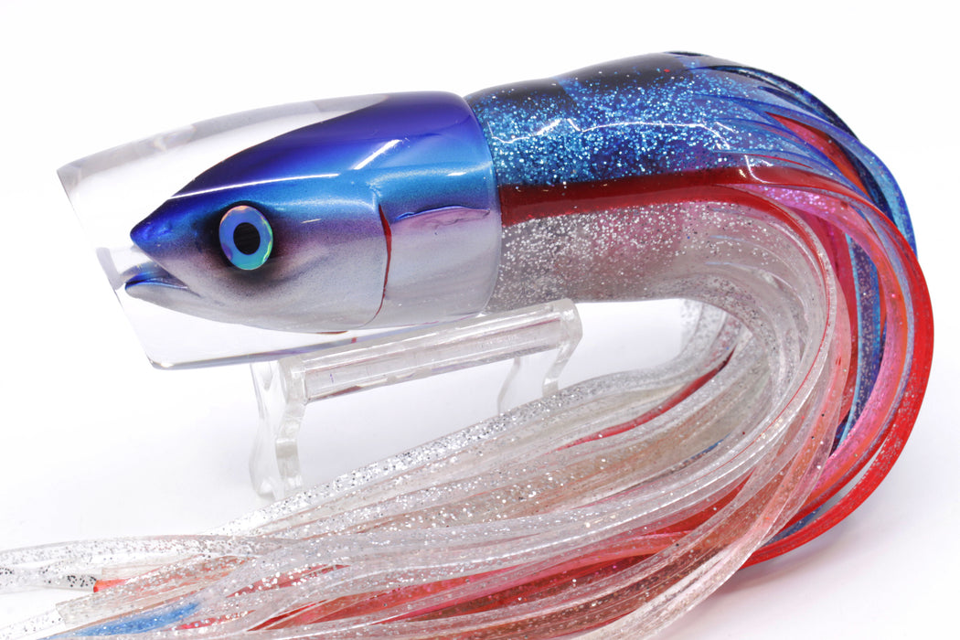 JB Signature Lures Pink-Silver Blue Back Medium Shorty 9" 5oz Skirted Blue-Black-Silver
