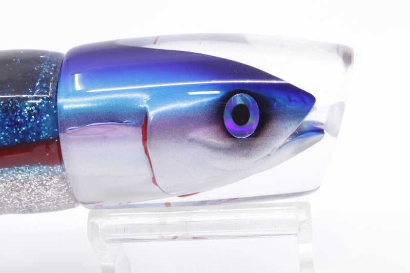 JB Signature Lures Pink-Silver Blue Back Medium Shorty 9" 5oz Skirted Blue-Black-Silver