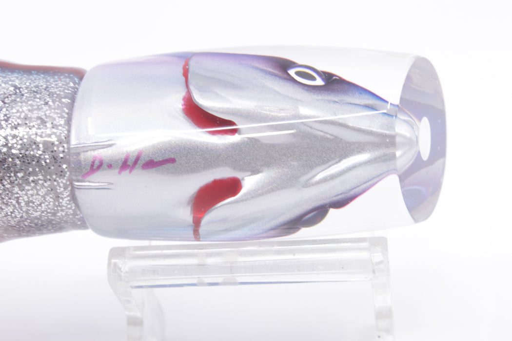 JB Signature Lures Pink-Silver Blue Back Medium Shorty 9" 5oz Skirted Blue-Black-Silver