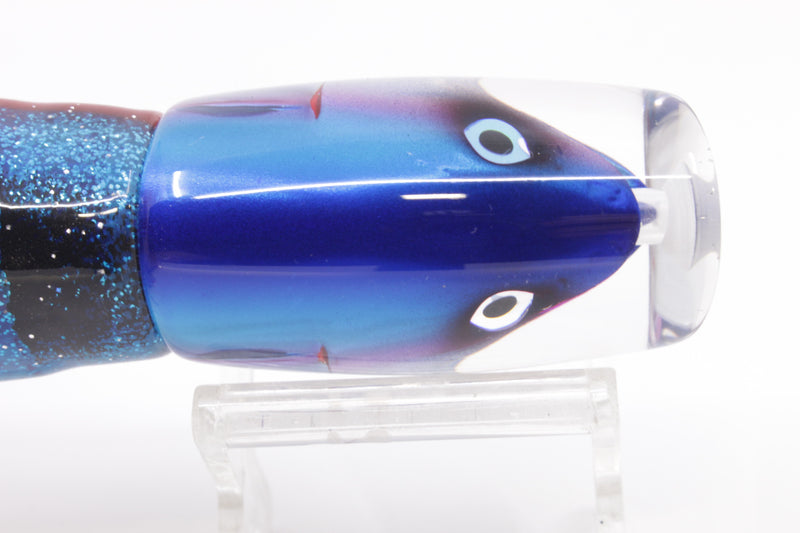 JB Signature Lures Pink-Silver Blue Back Medium Shorty 9" 5oz Skirted Blue-Black-Silver