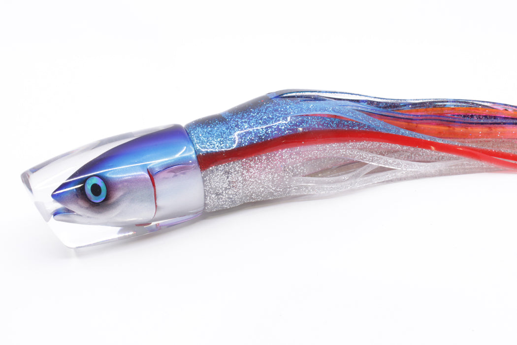JB Signature Lures Pink-Silver Blue Back Medium Shorty 9" 5oz Skirted Blue-Black-Silver