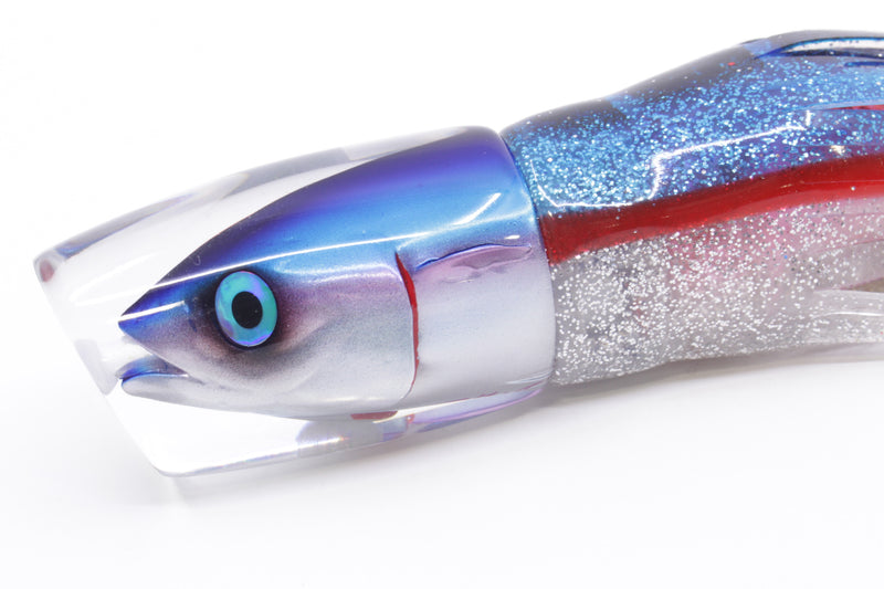 JB Signature Lures Pink-Silver Blue Back Medium Shorty 9" 5oz Skirted Blue-Black-Silver