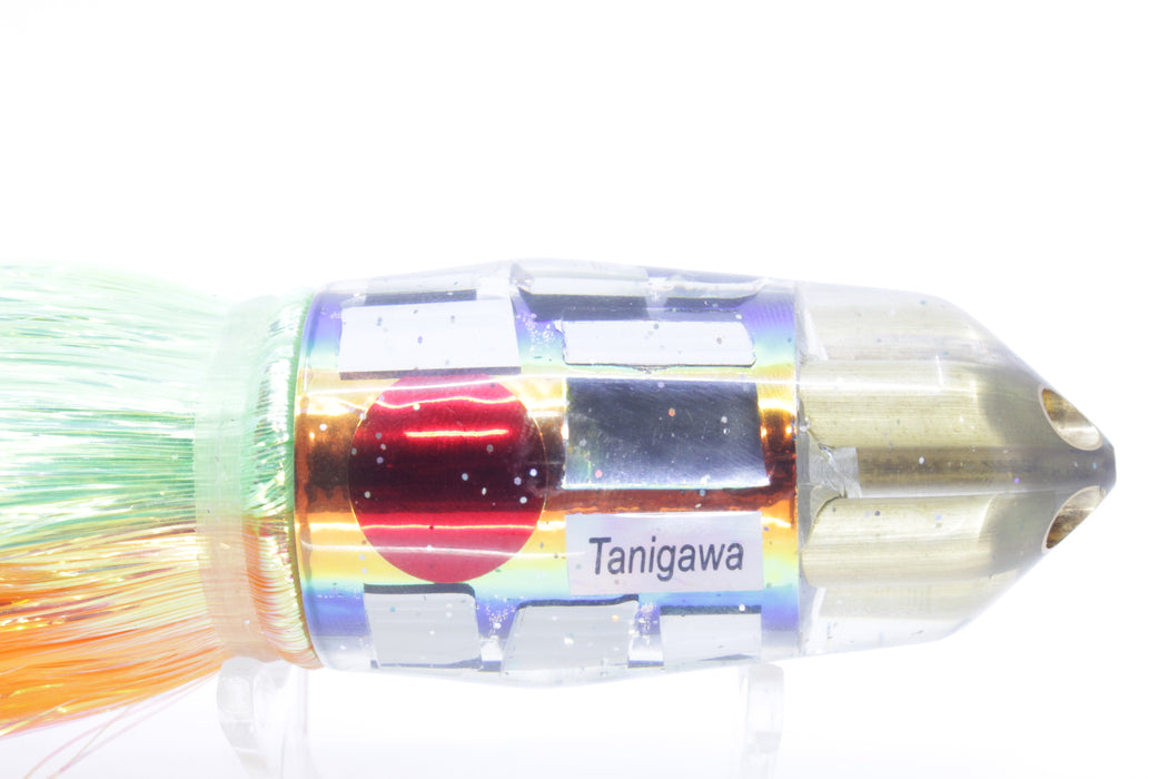 Tanigawa Lures Sunset Rainbow Cracked Glass American Express 4-H Bullet 9"+ 9oz Flashabou
