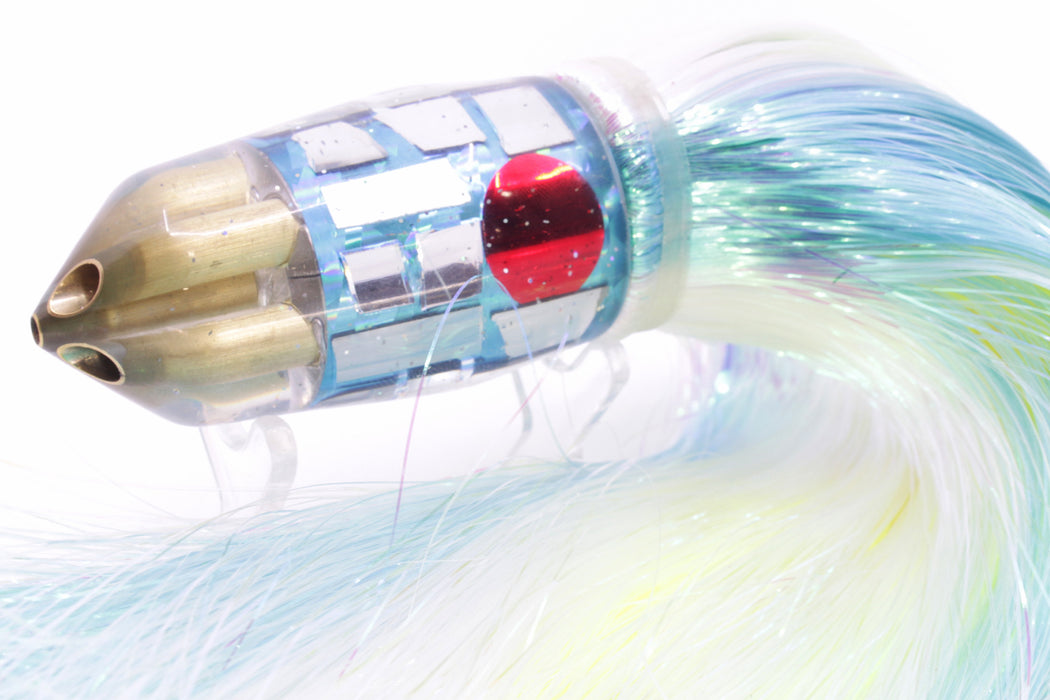 Tanigawa Lures Ice Blue Rainbow Cracked Glass American Express 4-H Bullet 9"+ 9oz Strobez