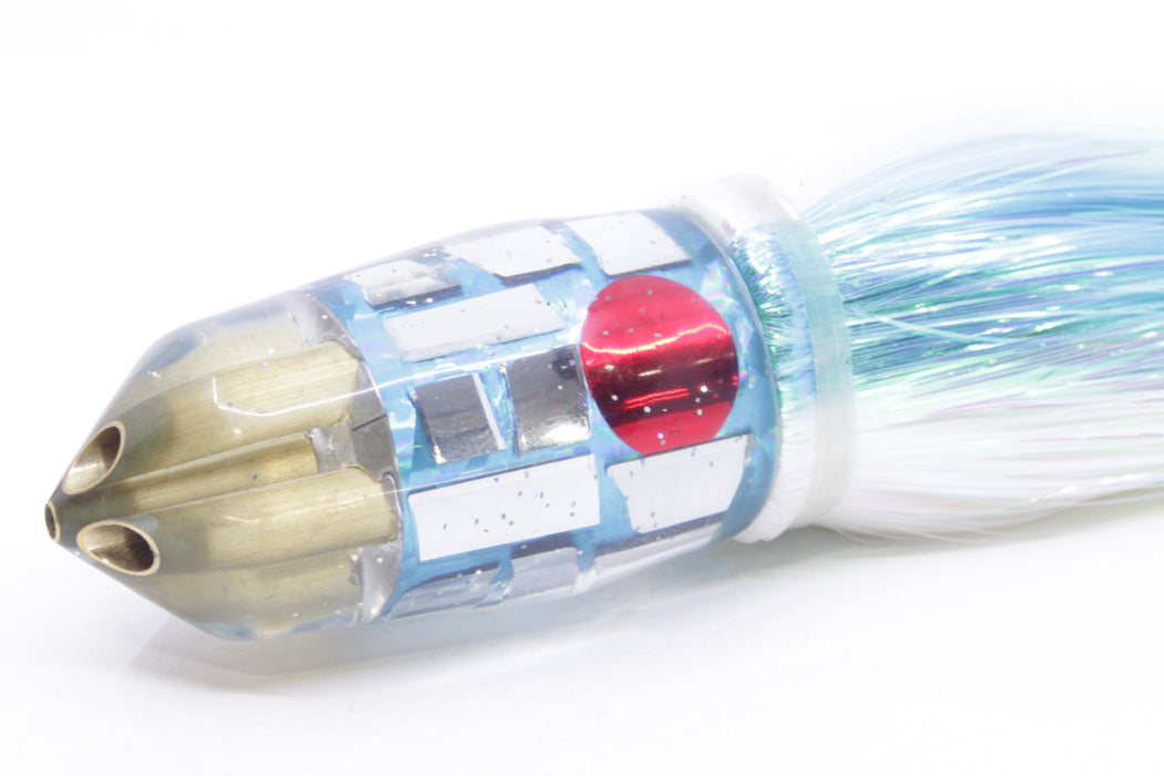 Tanigawa Lures Ice Blue Rainbow Cracked Glass American Express 4-H Bullet 9"+ 9oz Strobez