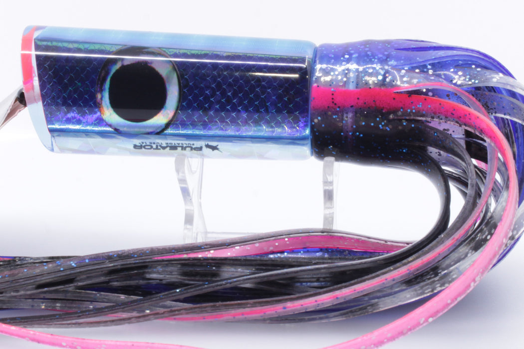 Pulsator Lures Ice Blue Rainbow Scale Taxi Eyes Tube 14" 9oz Skirted Blue-Black