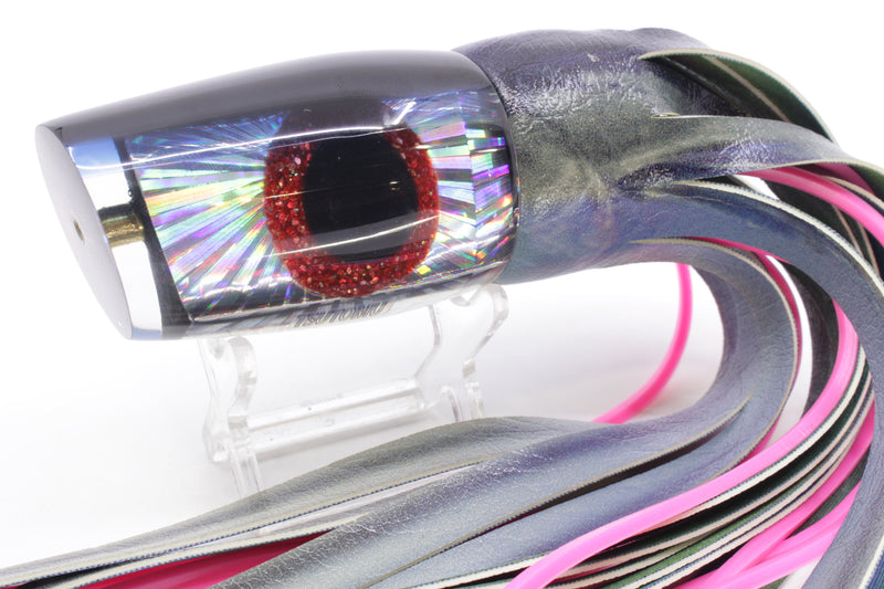 Tsutomu Lures Silver Starburst Black-Blue Back Blunt Cut Face 12" 7oz ALV Skipjack