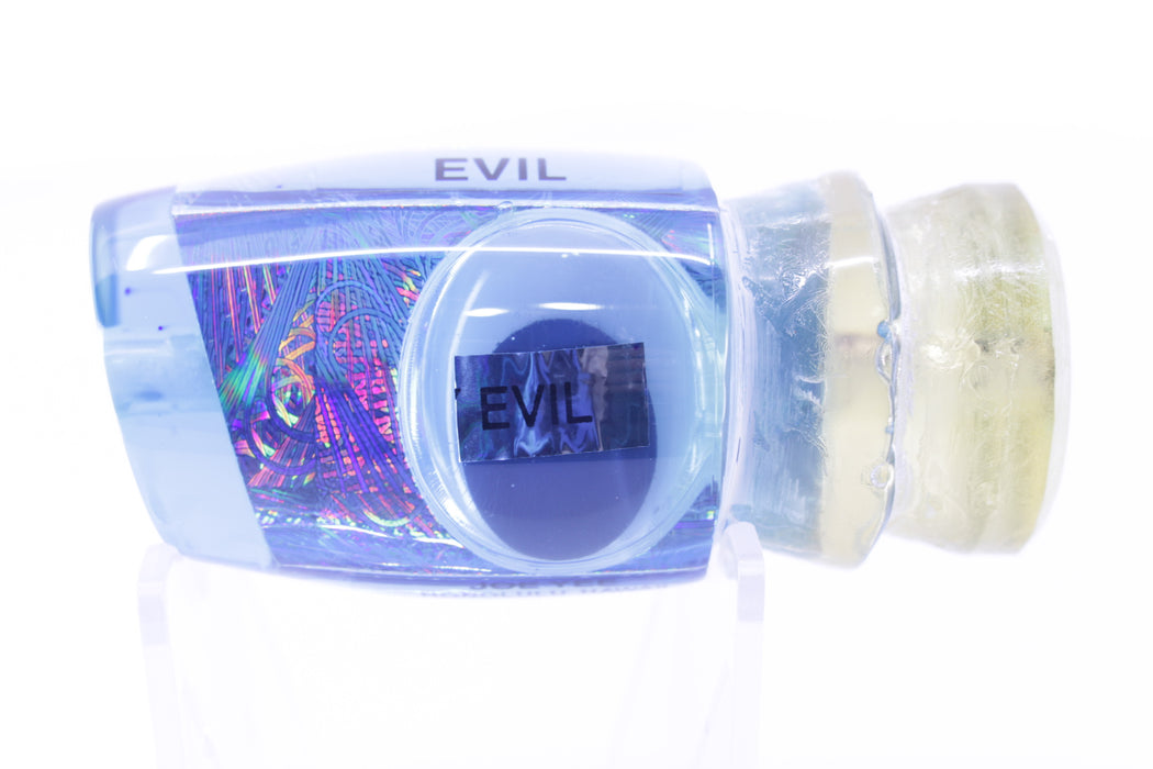 Joe Yee Ice Blue Rainbow Swirl Evil-Teddy Bear Eyes "Evil" Apollo 12" 2.8oz