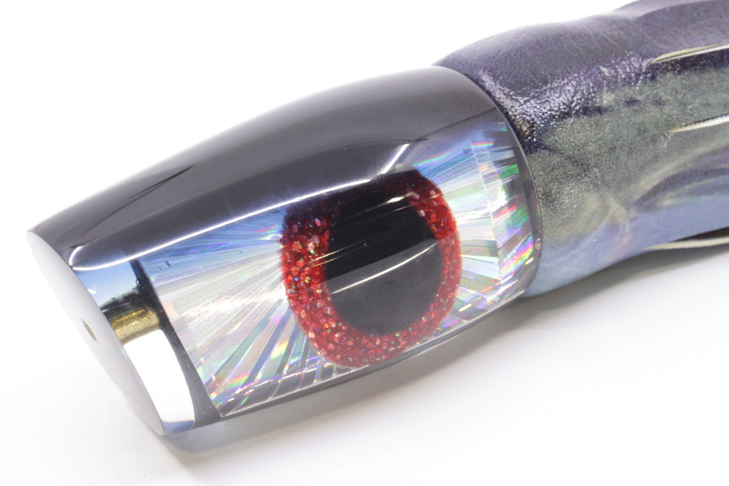 Tsutomu Lures Silver Starburst Black-Blue Back Blunt Cut Face 12" 7oz ALV Skipjack