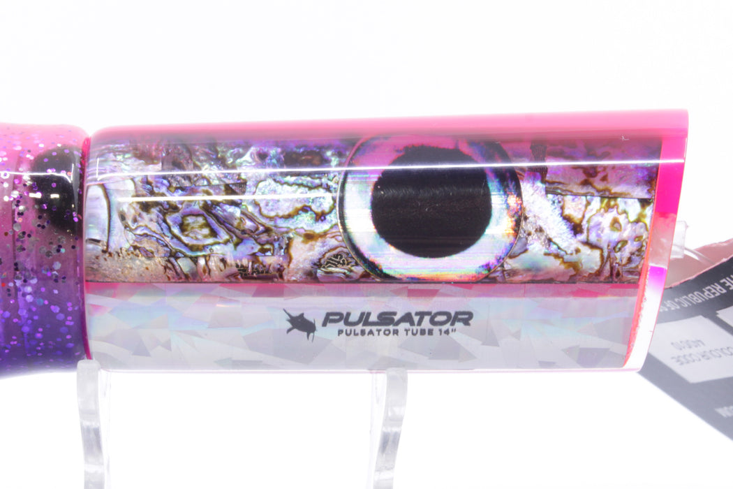 Pulsator Lures Abalone Pink Back Taxi Eyes Tube 14" 9oz Skirted Pink-Purple