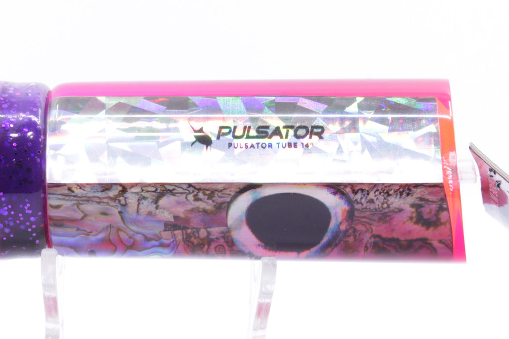 Pulsator Lures Abalone Pink Back Taxi Eyes Tube 14" 9oz Skirted Pink-Purple