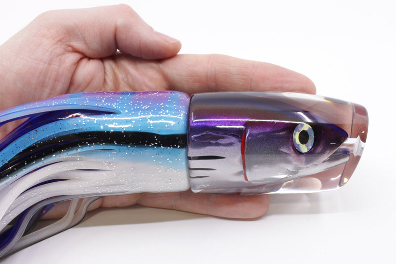 JB Signature Lures Skipjack Deep Purple-Plum Back Large Thumper 12" 8.8oz Skirted EZ-K