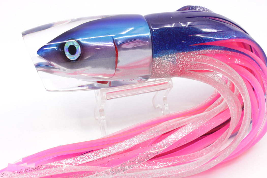 JB Signature Lures Pink-Silver Blue Back Large Thumper 12" 8.8oz Skirted Blue-Silver/Pink EZ-K