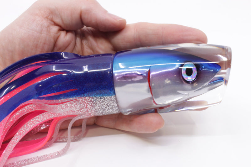 JB Signature Lures Pink-Silver Blue Back Large Thumper 12" 8.8oz Skirted Blue-Silver/Pink EZ-K