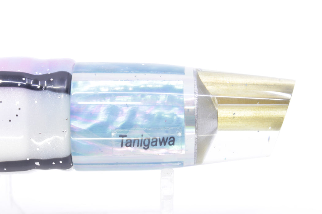 Tanigawa Lures Ice Blue MOP 2-Hole Slant 7" 9.6oz Skirted Gay Bob