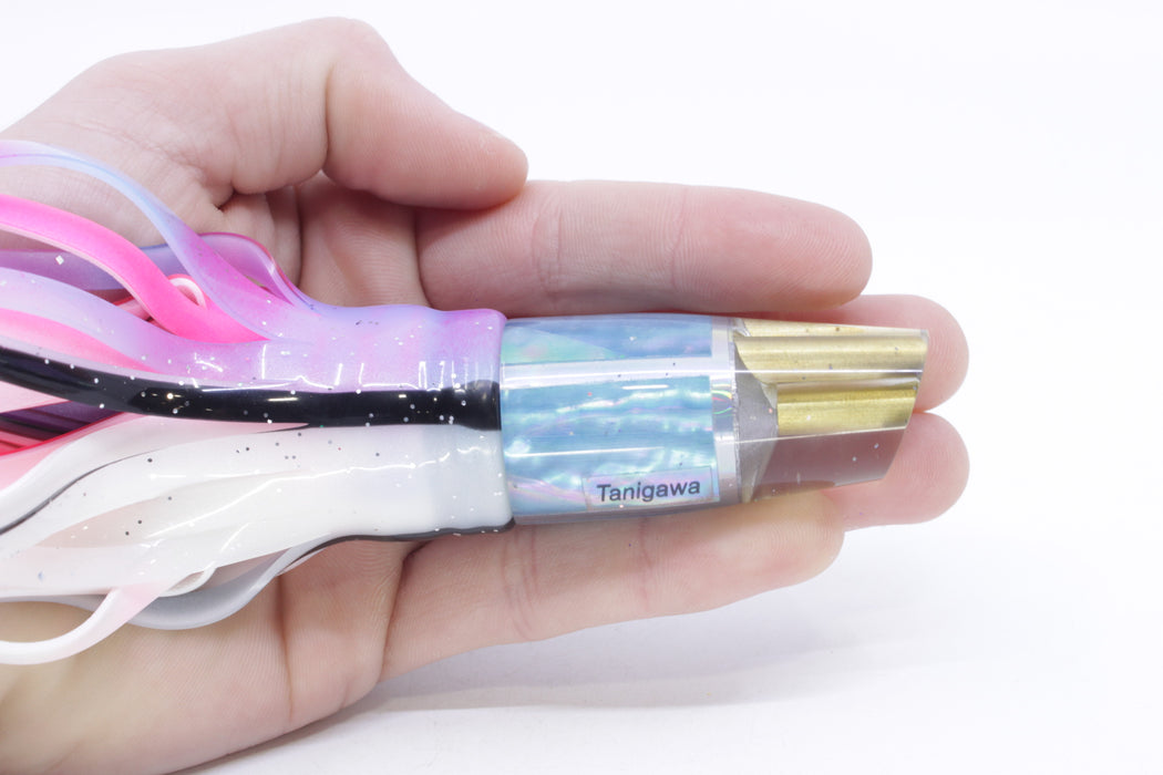 Tanigawa Lures Ice Blue MOP 2-Hole Slant 7" 9.6oz Skirted Gay Bob