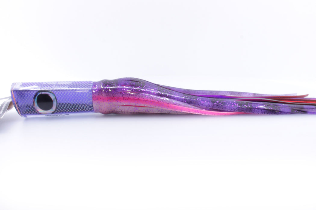 Pulsator Lures Purple Rainbow Scale Taxi Eyes Tube 14" 9oz Skirted Purple/Pink