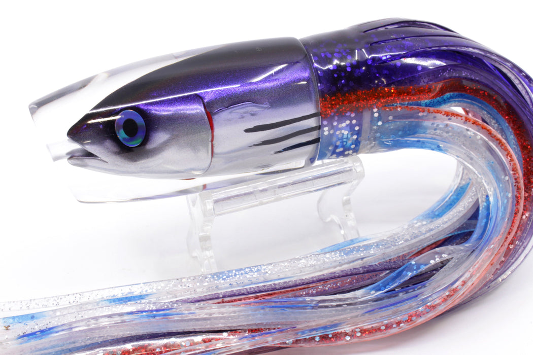 JB Signature Lures Skipjack Deep Purple Back Medium Plunger 9" 5oz Skirted EZ-K