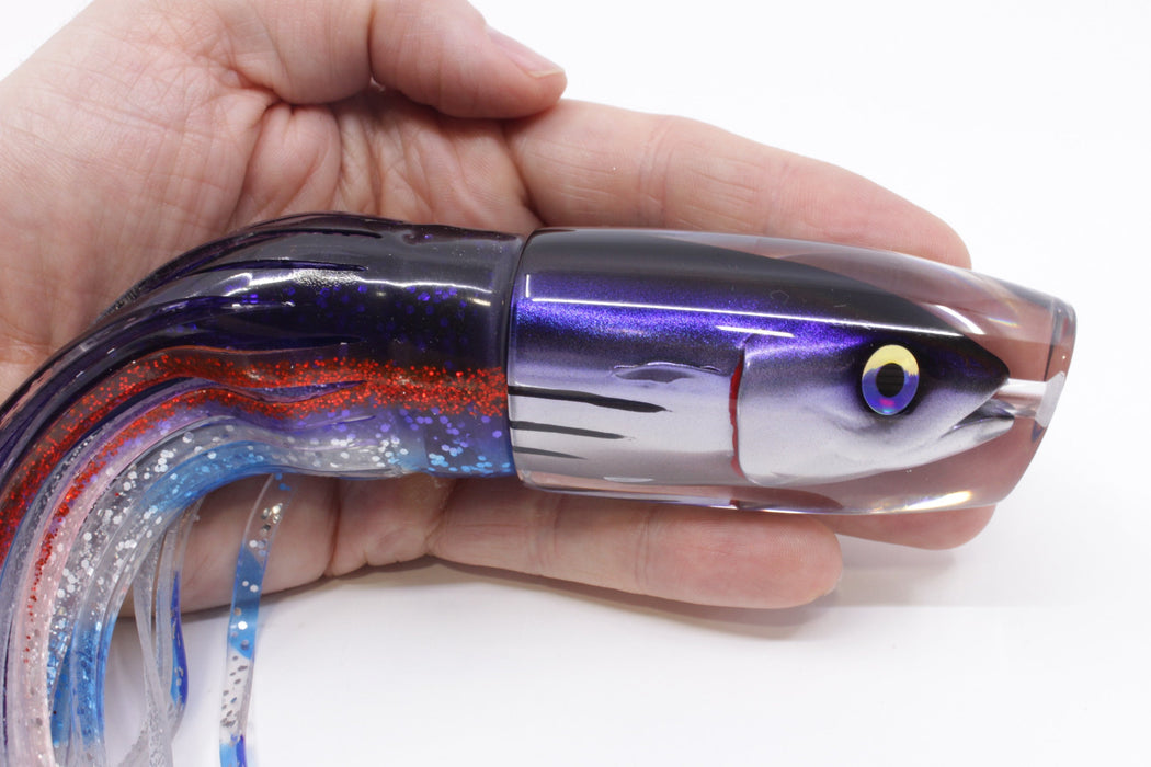 JB Signature Lures Skipjack Deep Purple Back Medium Plunger 9" 5oz Skirted EZ-K