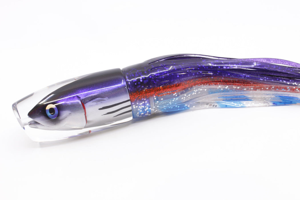 JB Signature Lures Skipjack Deep Purple Back Medium Plunger 9" 5oz Skirted EZ-K