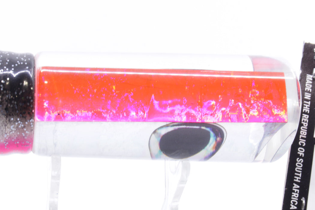 Pulsator Lures Silver Rainbow Taxi Eyes Tube 14" 9oz Skirted Clear-Black Bars-Pink