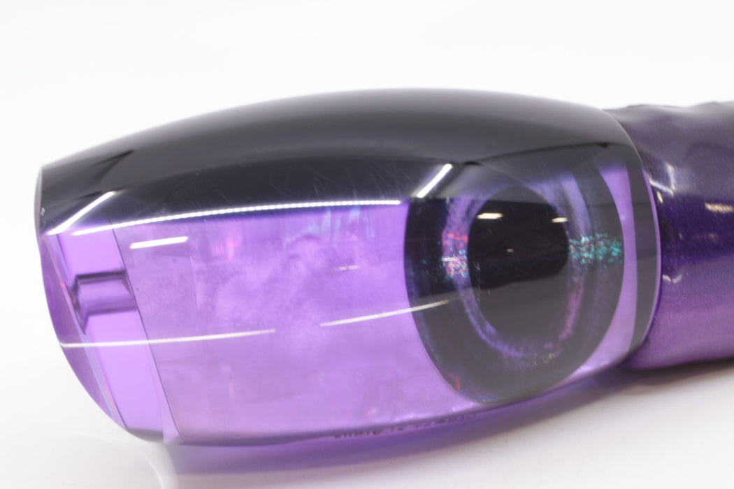 Moyes Lures Purple MOP Black Back XL Argus Teaser 25.5oz Fire Tailz Vinyl Grape Juice