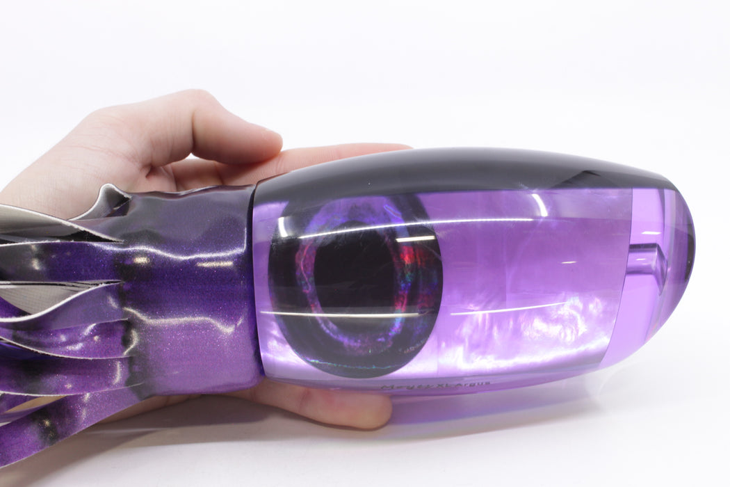 Moyes Lures Purple MOP Black Back XL Argus Teaser 25.5oz Fire Tailz Vinyl Grape Juice