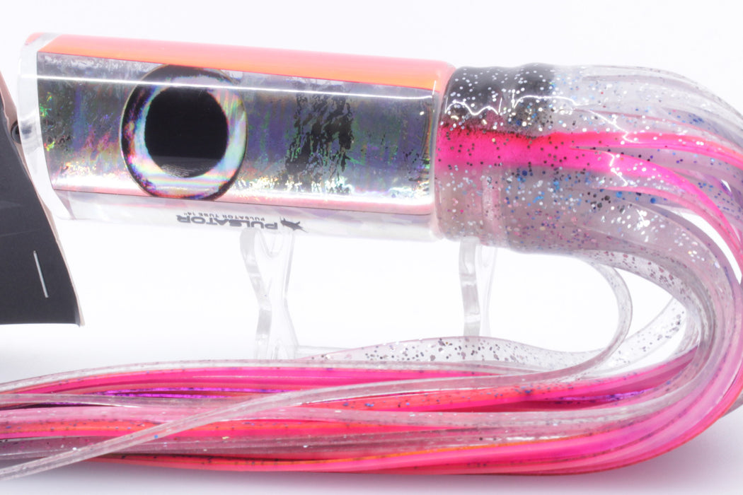 Pulsator Lures Silver Rainbow Taxi Eyes Tube 14" 9oz Skirted Clear-Black Bars-Pink