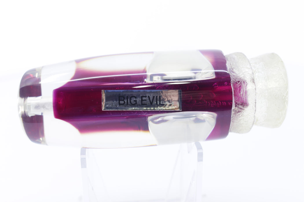 Joe Yee Transparent Purple Pearl Teddy Bear Eyes "Big Evil" Medium Plunger 12" 4.5oz