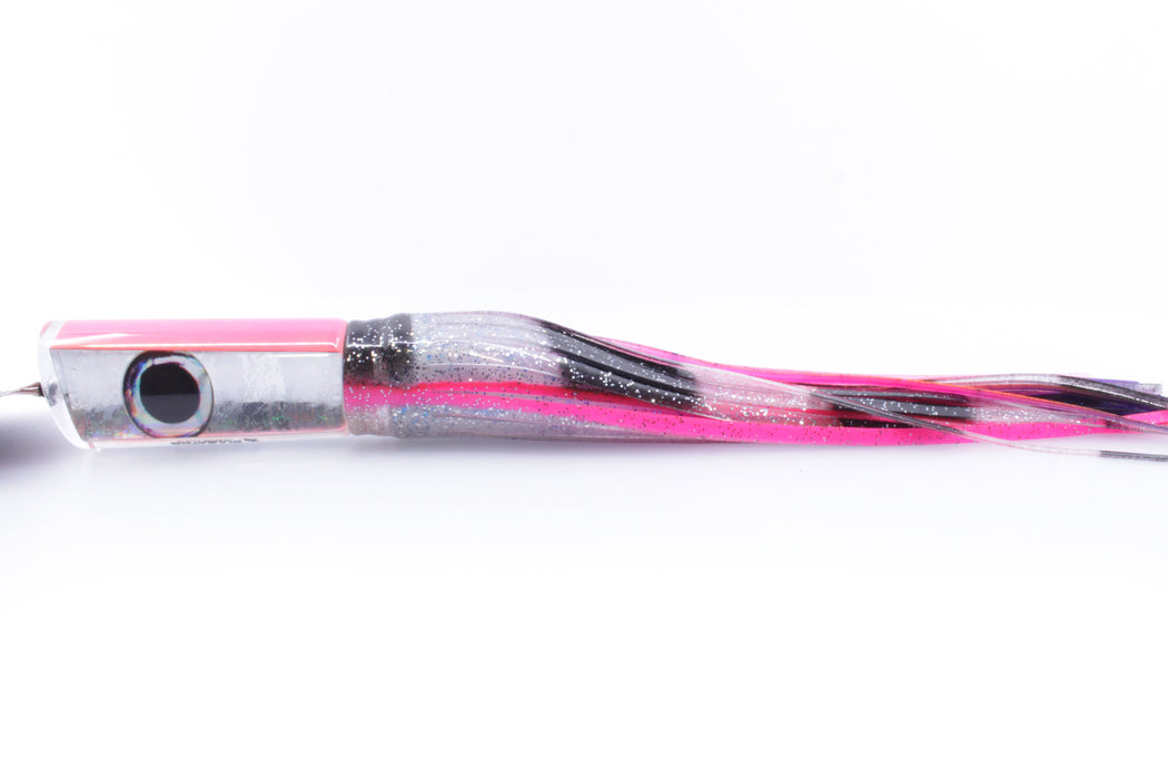 Pulsator Lures Silver Rainbow Taxi Eyes Tube 14" 9oz Skirted Clear-Black Bars-Pink