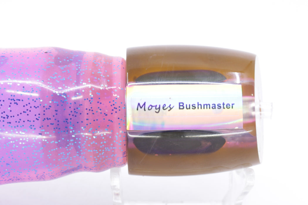 Moyes Lures Rainbow MOP Black-Pink Back Bushmaster 12" 10oz Skirted Pink/Blue