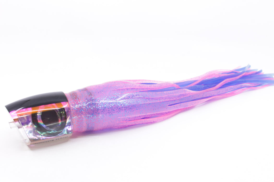 Moyes Lures Rainbow MOP Black-Pink Back Bushmaster 12" 10oz Skirted Pink/Blue