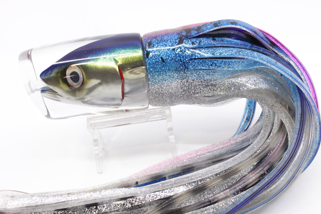 JB Signature Lures Mackerel Scad (Opelu) Large Shorty 12" 8oz Skirted Blue-Pink-Silver