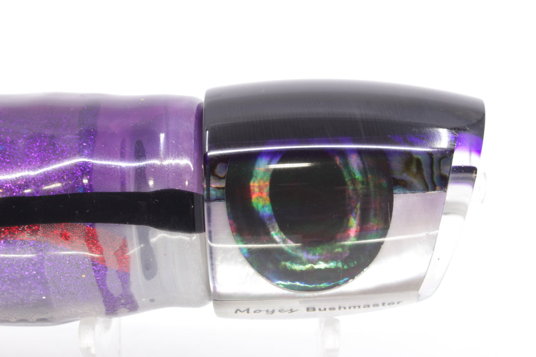 Moyes Lures Skipjack Paua-MOP Black-Purple Back Bushmaster 12" 10oz Skirted