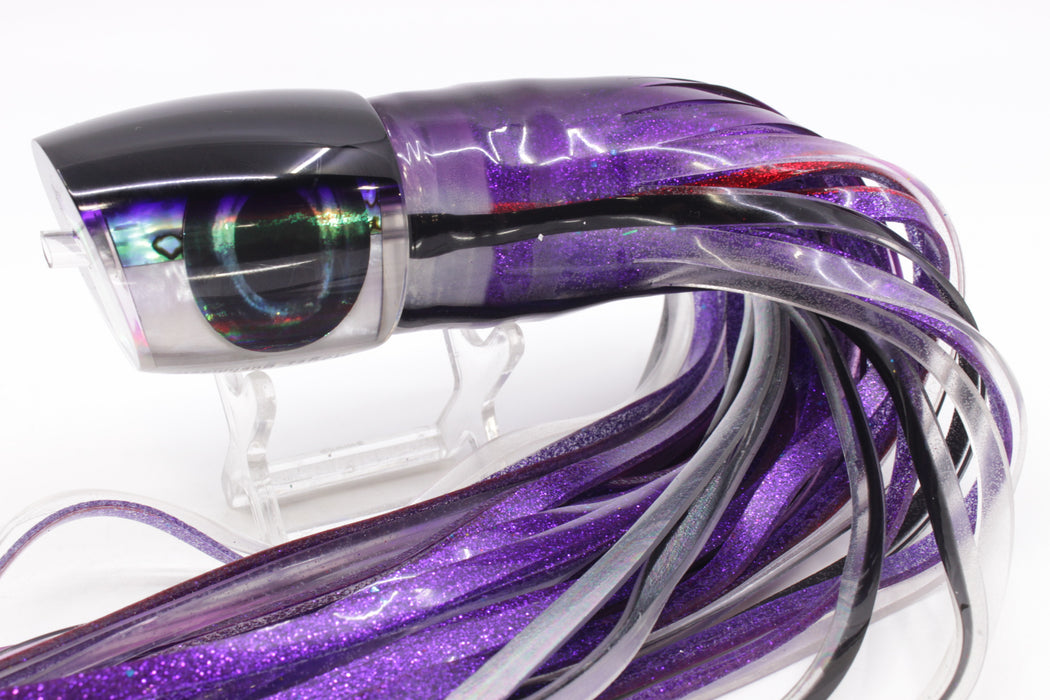 Moyes Lures Skipjack Paua-MOP Black-Purple Back Bushmaster 12" 10oz Skirted