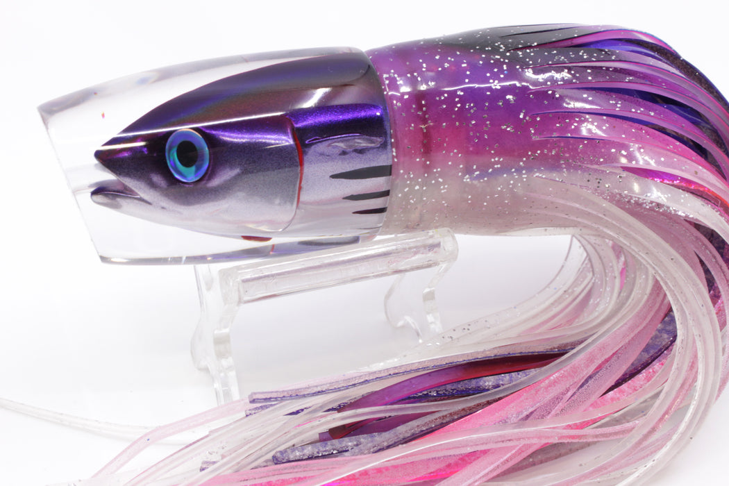 JB Signature Lures Skipjack Deep Purple Back Medium Straight Shooter 9" 5.5oz Skirted