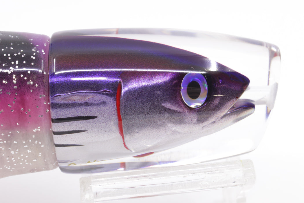 JB Signature Lures Skipjack Deep Purple Back Medium Straight Shooter 9" 5.5oz Skirted