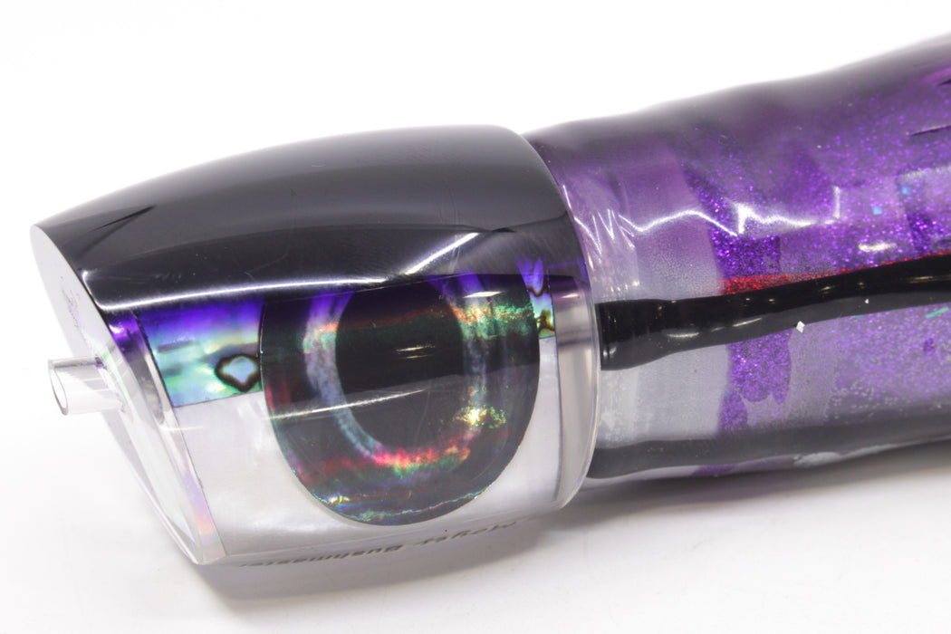 Moyes Lures Skipjack Paua-MOP Black-Purple Back Bushmaster 12" 10oz Skirted