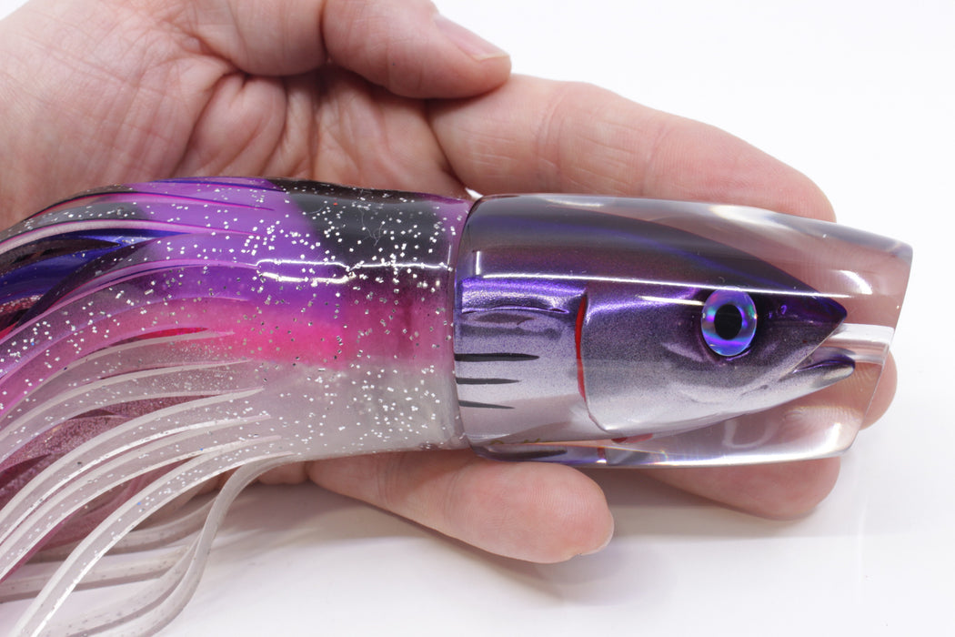 JB Signature Lures Skipjack Deep Purple Back Medium Straight Shooter 9" 5.5oz Skirted